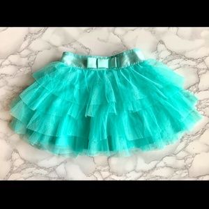 Joe Fresh Teal Tiered Tutu with Satin Bow Size 3 YRS
